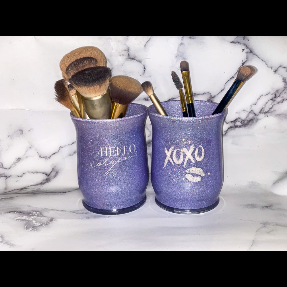 Glitter Make up brush holder